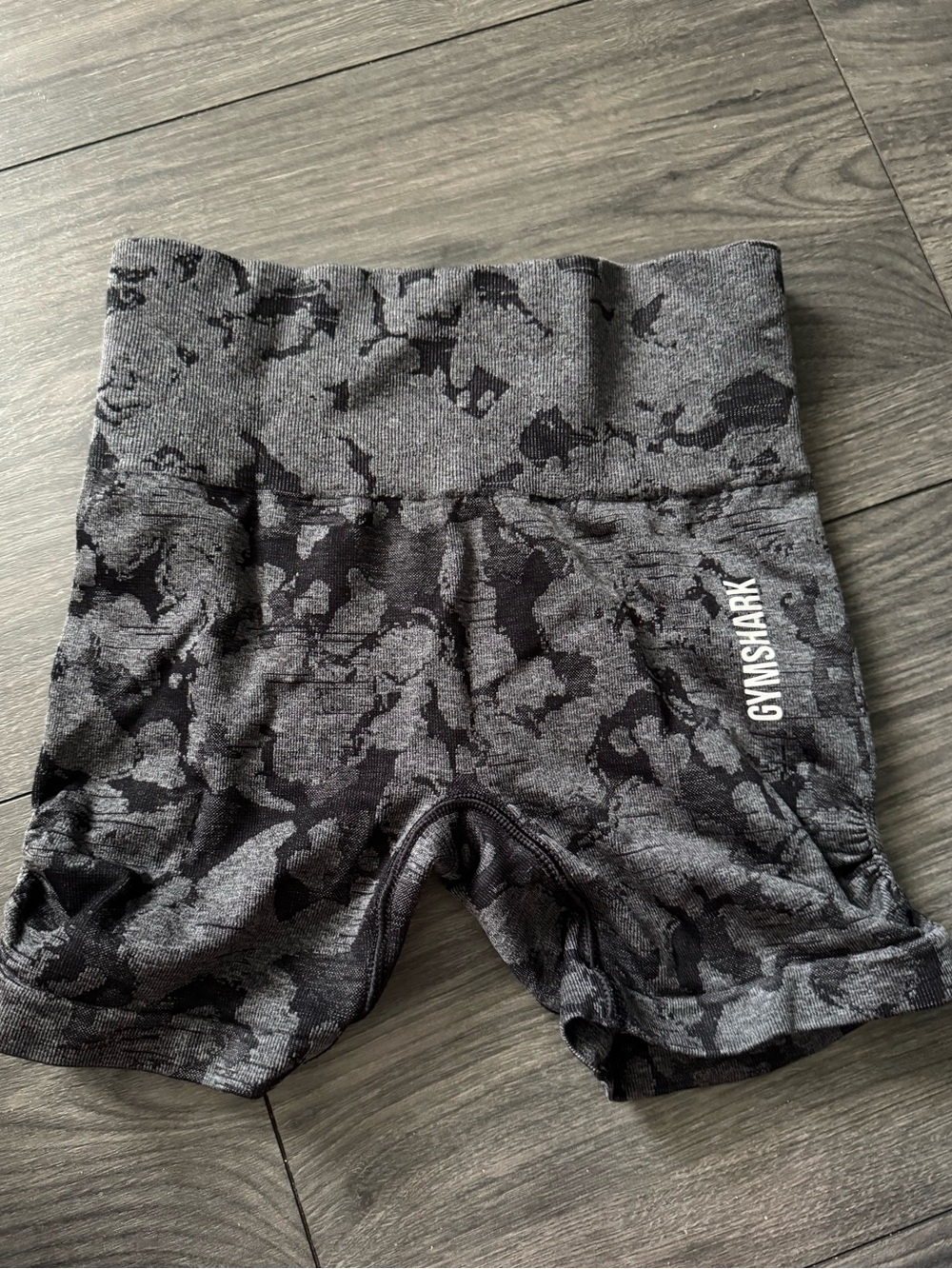 Gymshark Black & Gray Camo shorts